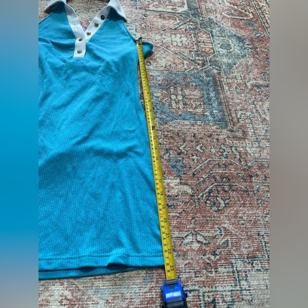 Urban Outfitters Dalton Collared Mini Dress/Size M/Blue/NWT - Picture 9 of 9